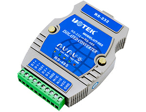 UOTEK UT-502 Industrial RS-232 to 2 Ports RS-485 Converter with Isolation