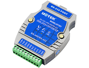 UOTEK UT-501 Industrial RS-232 to RS-485/422 Port-Powered Converter with Isolation