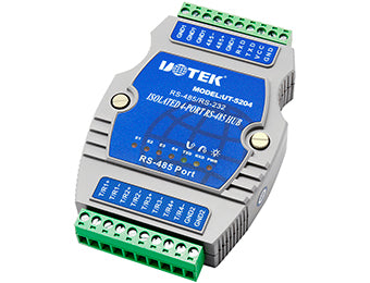 UOTEK UT-5204 RS-232/RS-485 to 4 Ports RS-485 Hub (Din Rail)