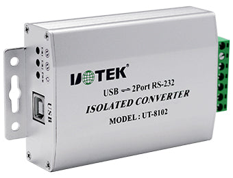 UT-8102 USB to 2 Ports RS-232 Converter with Isolation