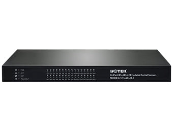 UOTEK UT-6616M-I 10/100M TCP/IP to 16 Ports RS-232/485/422 Serial Device Server with Lightning Isolation