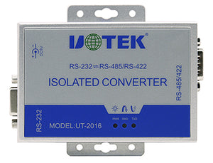 UOTEK UT-2016 RS-232 to RS-485/422 Optoelectronic Isolated Converter with Lightning Surge Protection