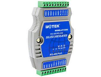 UOTEK UT-5202 DIN-Rail Industrial RS-232/RS-485 to 2 Ports RS-485 Hub