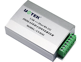 UT-8102 USB to 2 Ports RS-232 Converter with Isolation