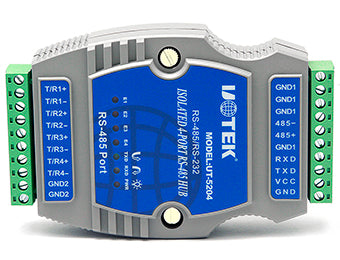 UOTEK UT-5204 RS-232/RS-485 to 4 Ports RS-485 Hub (Din Rail)