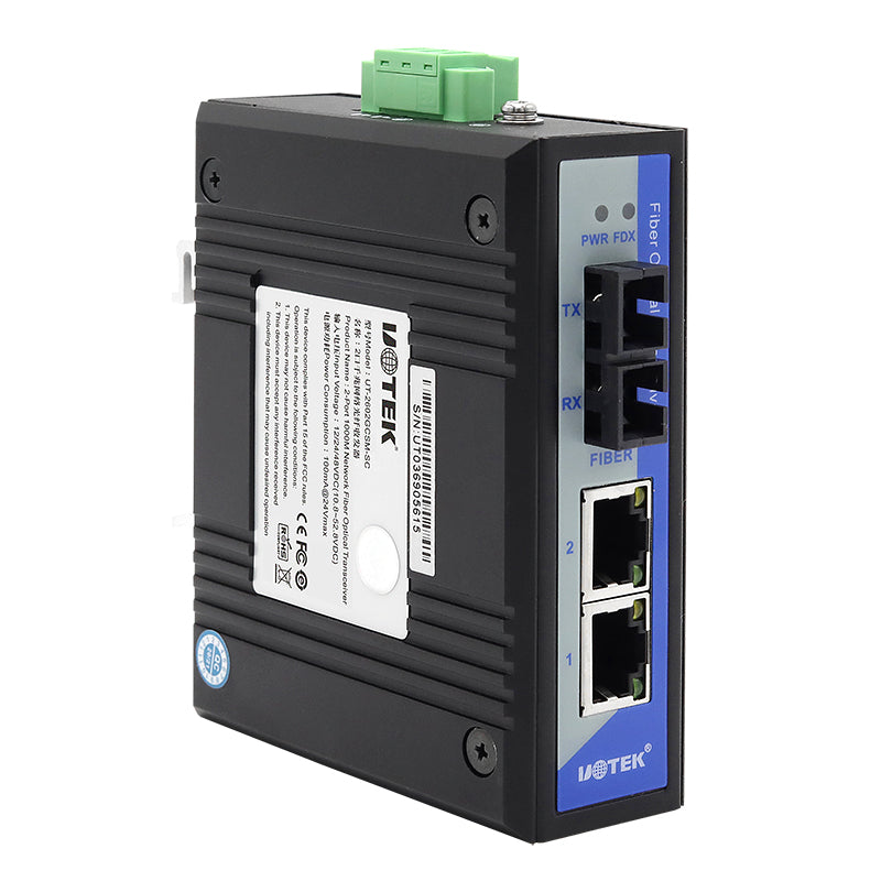 UOTEK UT-2602GC  2-Port Gigabit Network Fiber Optic Transceiver