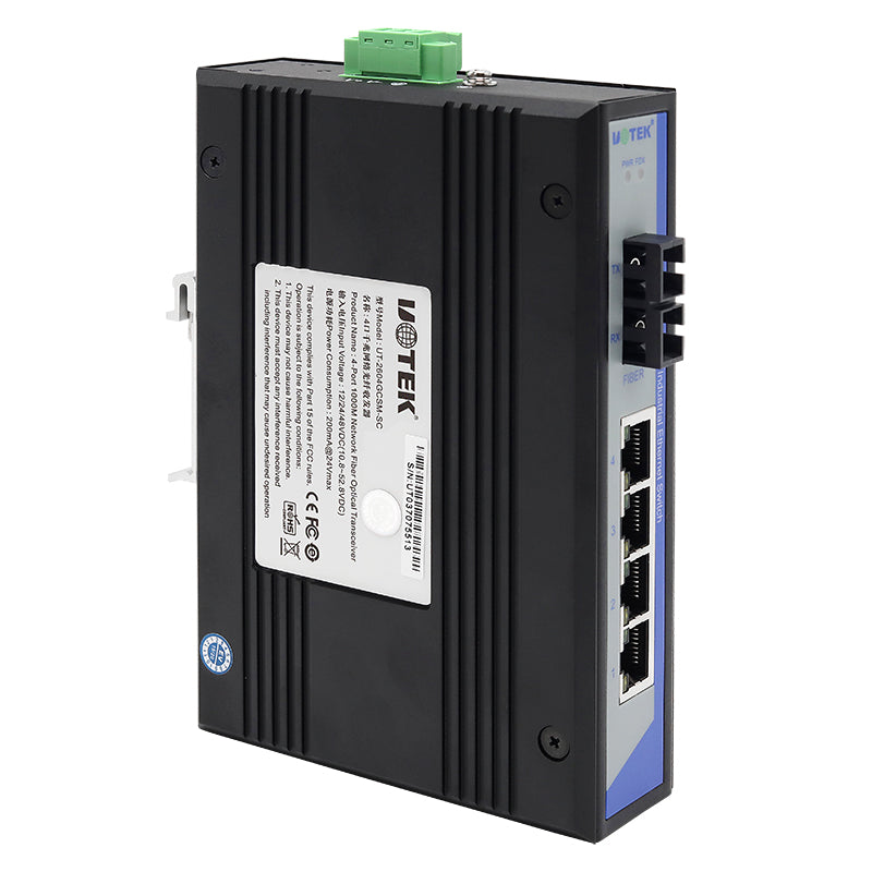 UOTEK UT-2604GC 4-Port Gigabit Network Fiber Optic Transceiver