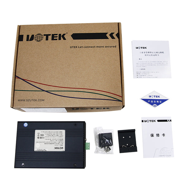 UOTEK UT-6516 10/100M 16-Port Unmanaged Industrial Switch