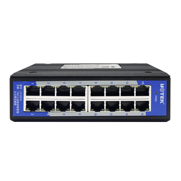 UOTEK UT-6516 10/100M 16-Port Unmanaged Industrial Switch