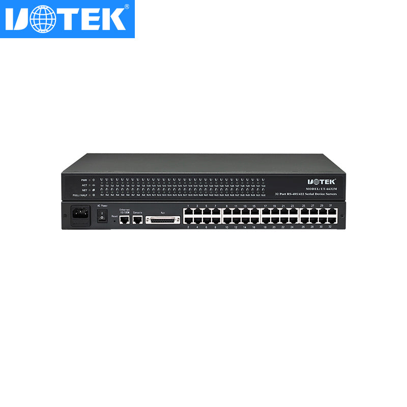 UOTEK UT-6632M 10/100M TCP/IP to 32-port RS-485/422 serial device server