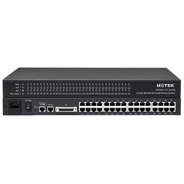 UOTEK UT-6632M 10/100M TCP/IP to 32-port RS-485/422 serial device server